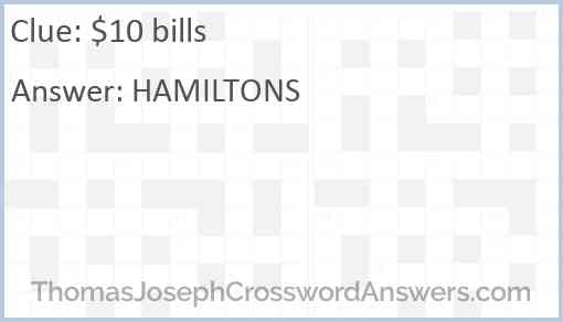 $10 bills Answer