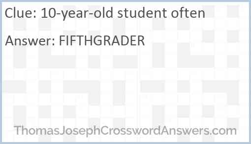 10-year-old student often Answer