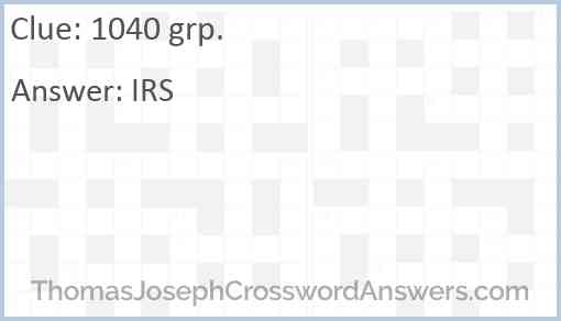 1040 grp. Answer