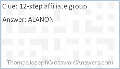 12-step affiliate group Answer