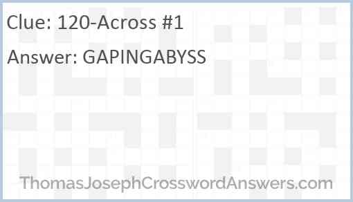 120-Across #1 Answer