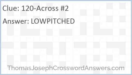 120-Across #2 Answer