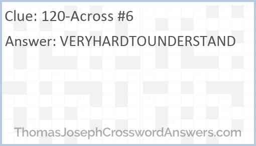 120-Across #6 Answer