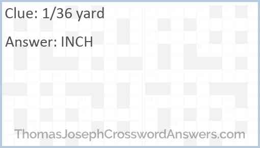 1/36 yard Answer