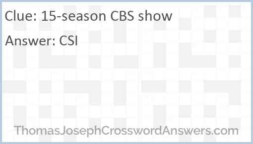 15-season CBS show Answer