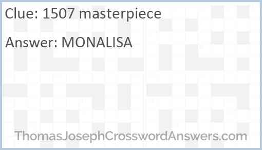 1507 masterpiece Answer