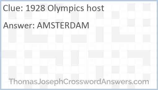 1928 Olympics host Answer