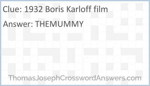 1932 Boris Karloff film Answer