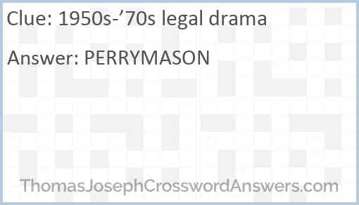 1950s-’70s legal drama Answer
