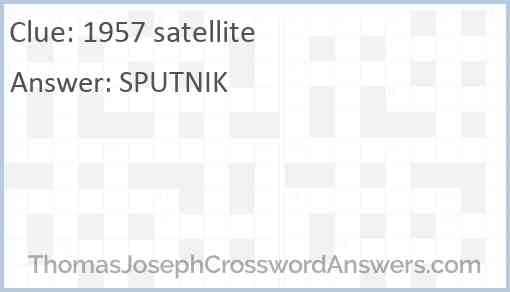 1957 satellite Answer