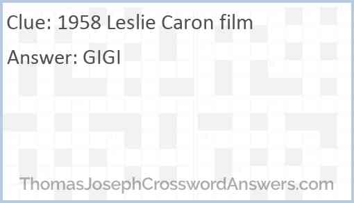 1958 Leslie Caron film Answer