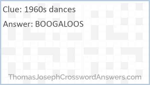 1960s dances Answer