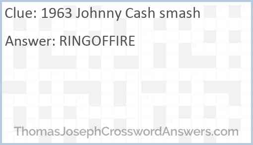 1963 Johnny Cash smash Answer