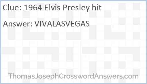 1964 Elvis Presley hit Answer