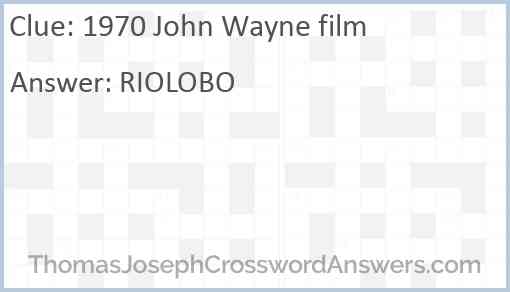 1970 John Wayne film Answer