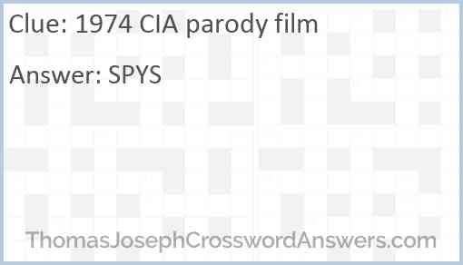 1974 CIA parody film Answer