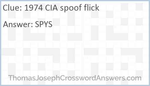 1974 CIA spoof flick Answer