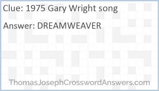 1975 Gary Wright song Answer