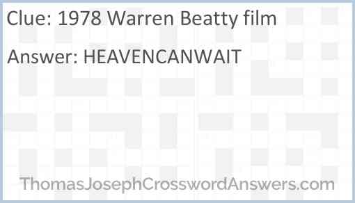 1978 Warren Beatty film Answer