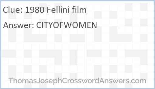 1980 Fellini film Answer