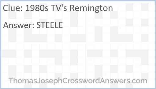 1980s TV's Remington Answer