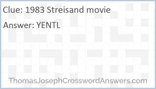 1983 Streisand movie Answer