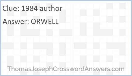 “1984” author Answer
