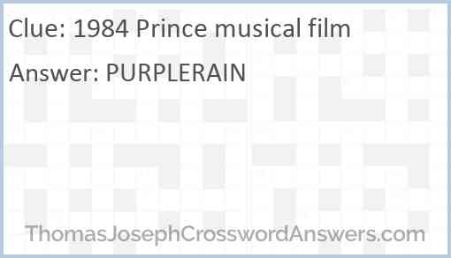1984 Prince musical film Answer