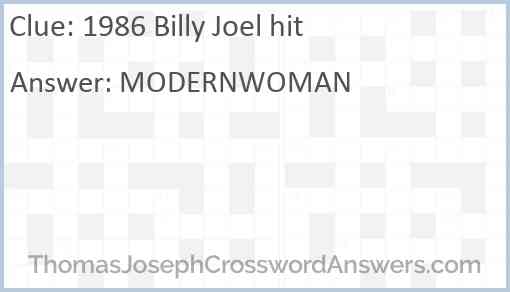 1986 Billy Joel hit Answer