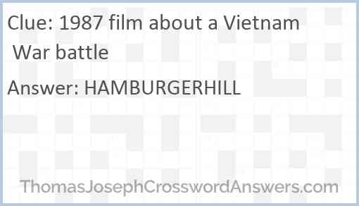 1987 film about a Vietnam War battle Answer
