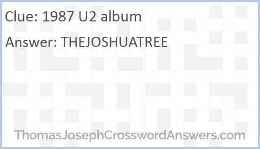 1987 U2 album Answer