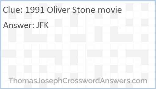 1991 Oliver Stone movie Answer
