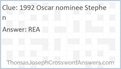 1992 Oscar nominee Stephen Answer