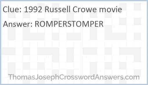 1992 Russell Crowe movie Answer