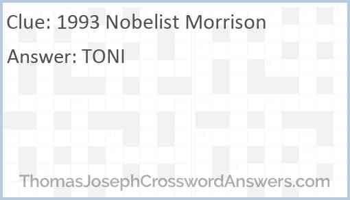 1993 Nobelist Morrison Answer