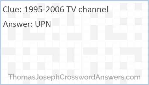 1995-2006 TV channel Answer