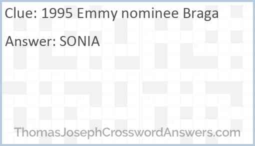 1995 Emmy nominee Braga Answer