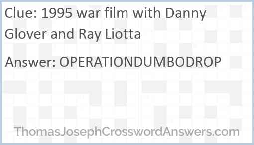 1995 war film with Danny Glover and Ray Liotta Answer