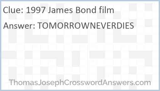 1997 James Bond film Answer