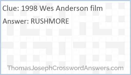 1998 Wes Anderson film Answer