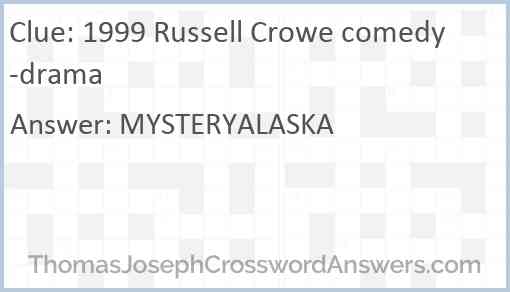 1999 Russell Crowe comedy-drama Answer