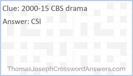 2000-15 CBS drama Answer