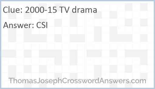 2000-15 TV drama Answer