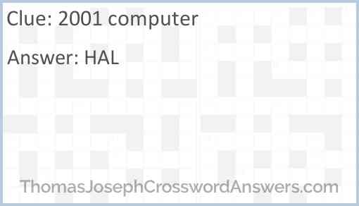 “2001” computer Answer