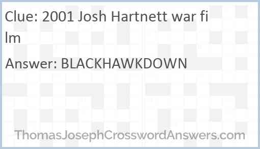 2001 Josh Hartnett war film Answer