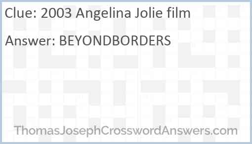 2003 Angelina Jolie film Answer