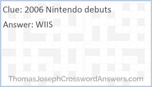 2006 Nintendo debuts Answer
