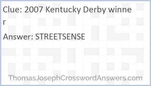 2007 Kentucky Derby winner Answer