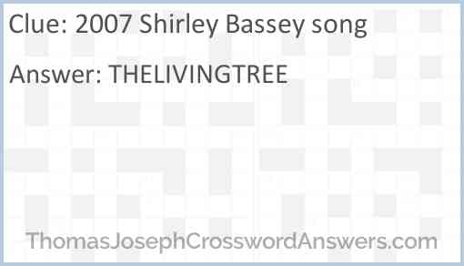 2007 Shirley Bassey song Answer
