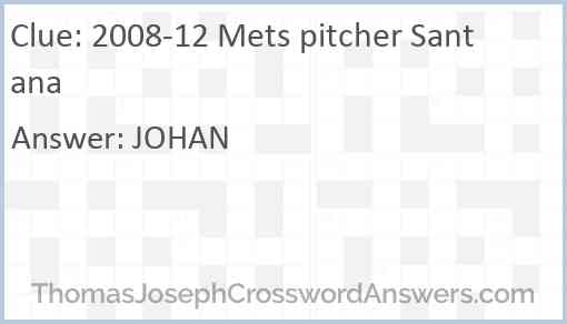 2008-12 Mets pitcher Santana Answer